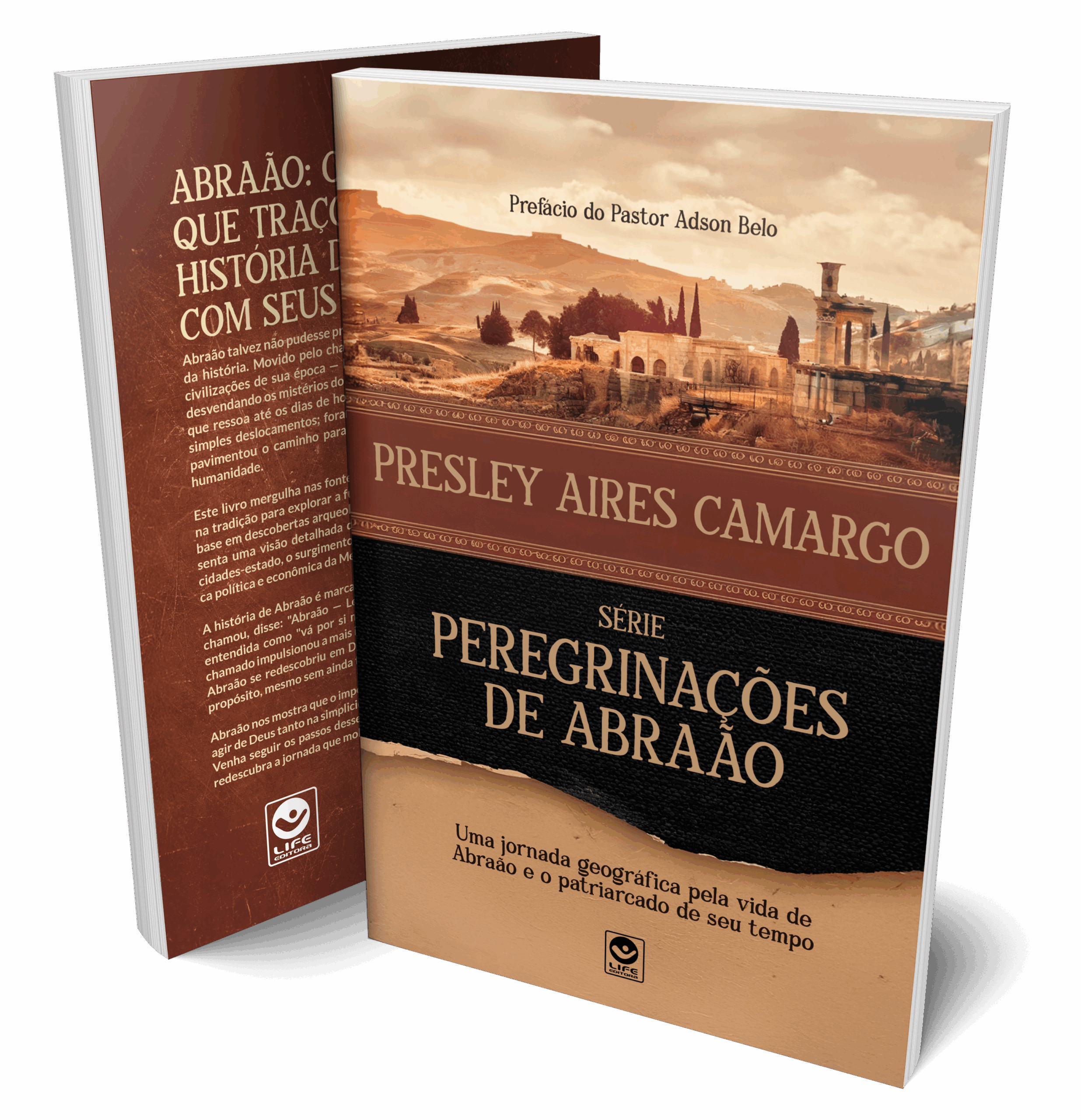 Capa de Peregrinações de Abraão: Uma jornada geográfica pela vida de Abraão e o patriarcado de seu tempo