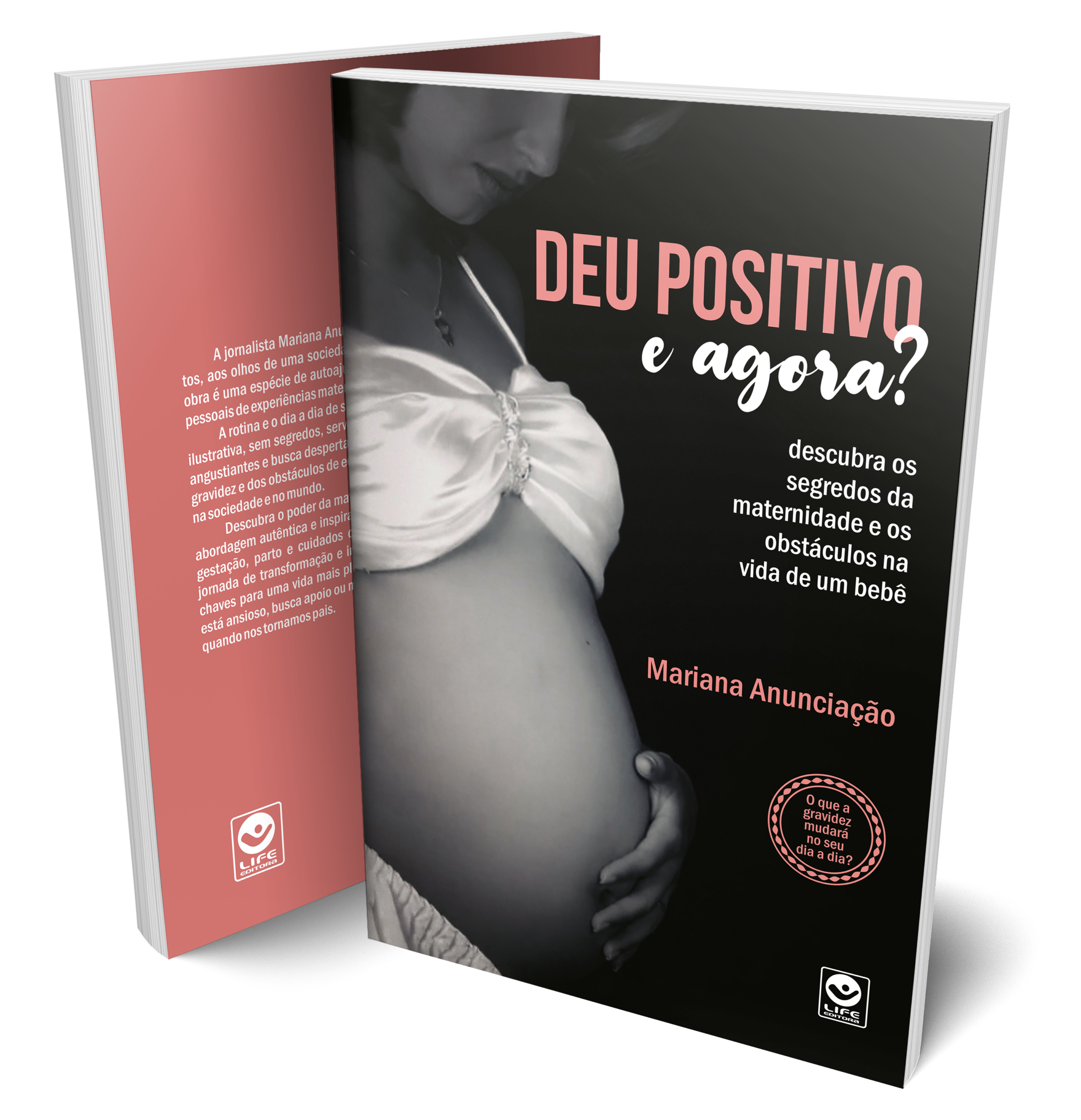 Capa de Livro Deu Positivo e Agora? Descubra os segredos da maternidade e os obstáculos na vida de um bebê
